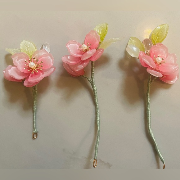 Handmade colored glaze cherry flower doctorati - Picture 5 of 10